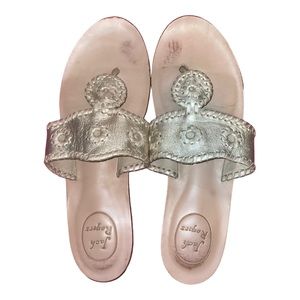 Jack Rogers, Capri sandals, platinum, women’s size 8.5